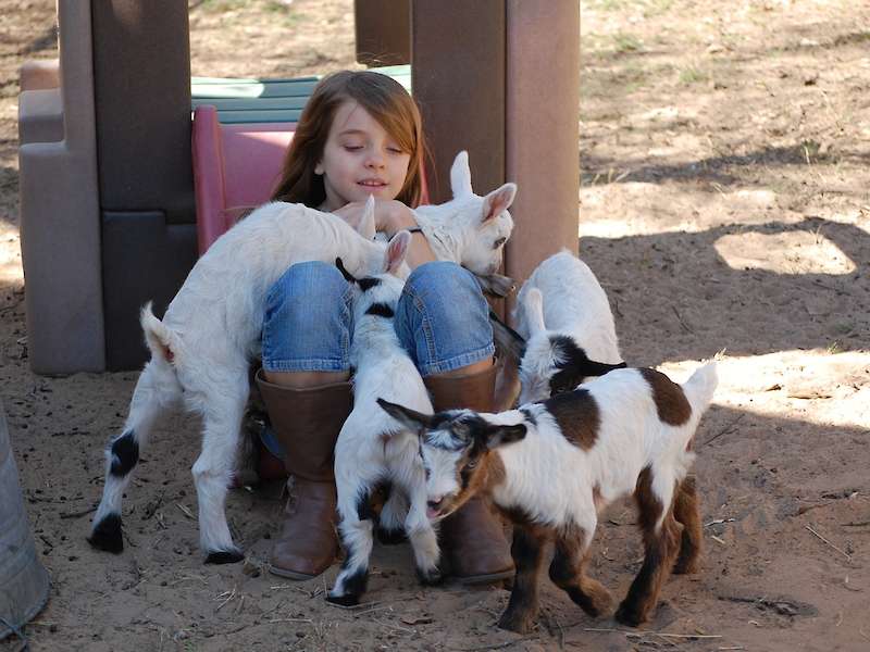 Carissa loving on the kids.