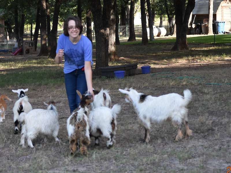 Maggie bonding with the kids.